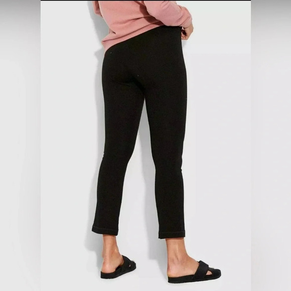 Seafolly Black Splendour Flare Pant Stretch Kick Flare Pull-On Pant Size Small - Picture 2 of 7